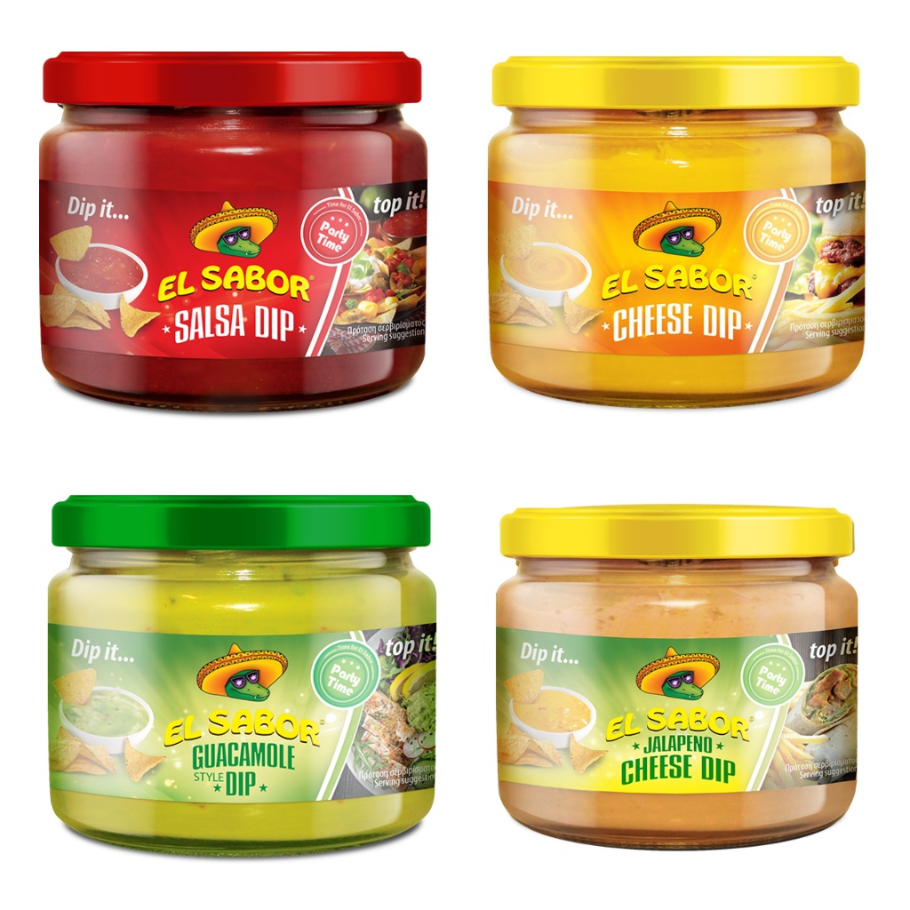 Mexican Inspired Dips - Salsa / Cheese / Guacamole / Cheese - IK