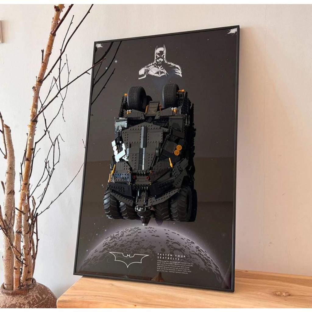 Display Wall กรอบรูป 76240 DC Batman Batmobile Tumbler 76139 42127 แสดงภาพ (ไม่มีบล็อกตัวต่อ)
