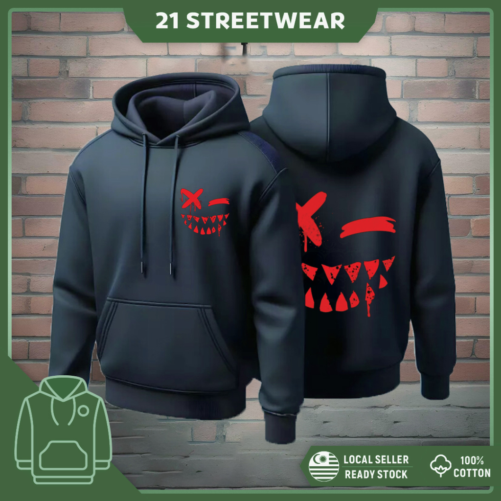 Hoodie Smile XX Red Lelaki Hoodie Man Hoodie ผู้หญิง Jaket Perempuan Hoodie Unisex Baju Hoodei Lelak