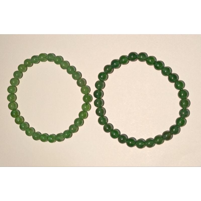 Green Jasper Bracelet Light & Dark Green/ Green Jasper Gelang Tangan