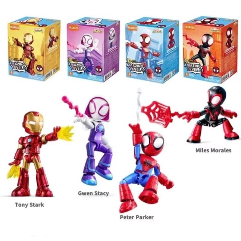 ฟิกเกอร์ Blokees Marvel Spidey Amazing Friends Amazing Level 01