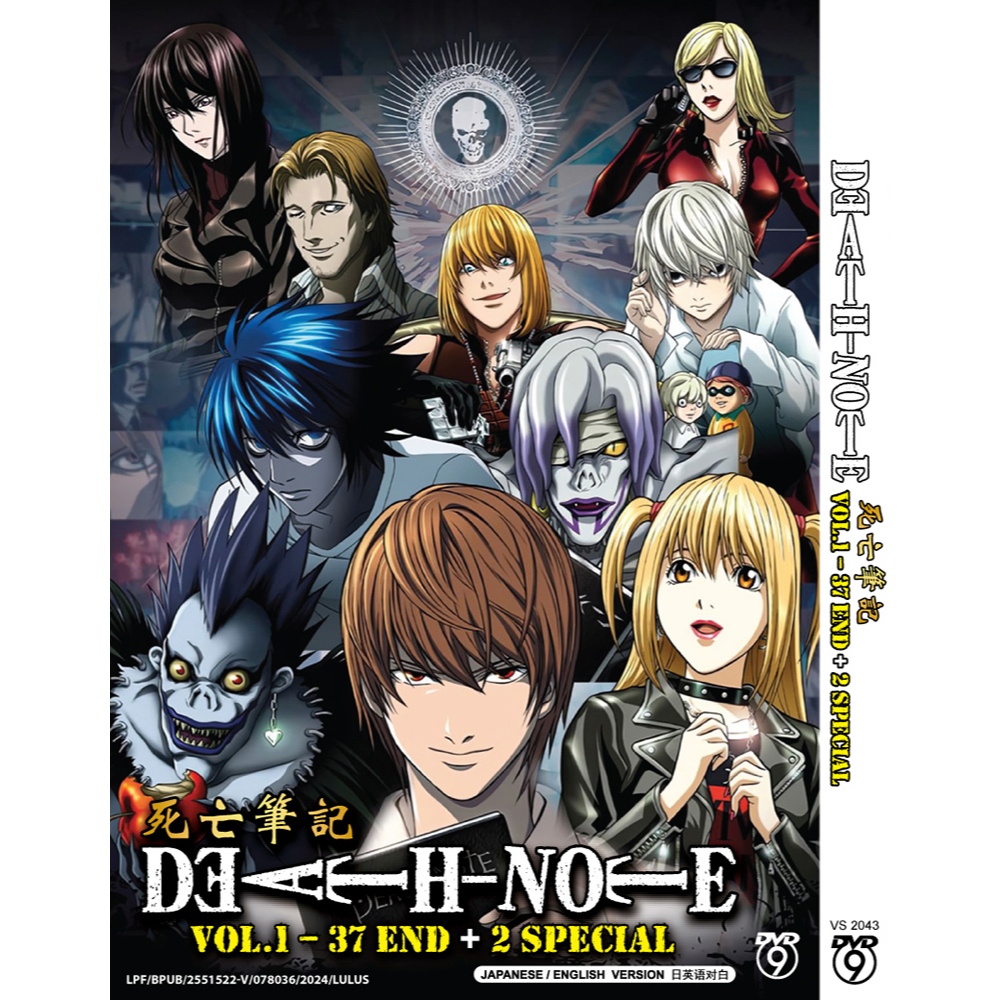 ANIME DVD~DEATH NOTE เคส สมุดบันทึก VOL.1 – 37 END + 2 พิเศษ