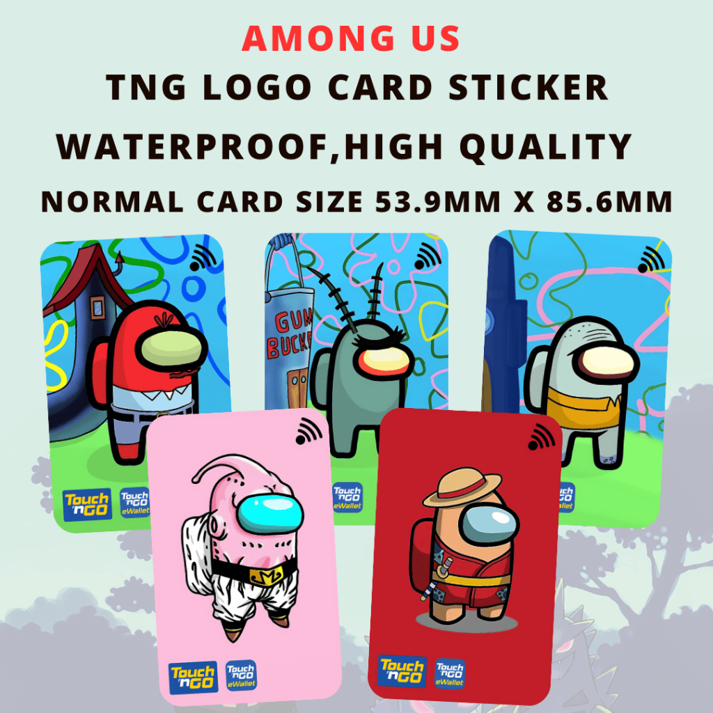 Among us Card Sticker Card Cover Skin Access Touch n Go Skin กันน้ําคุณภาพสูง