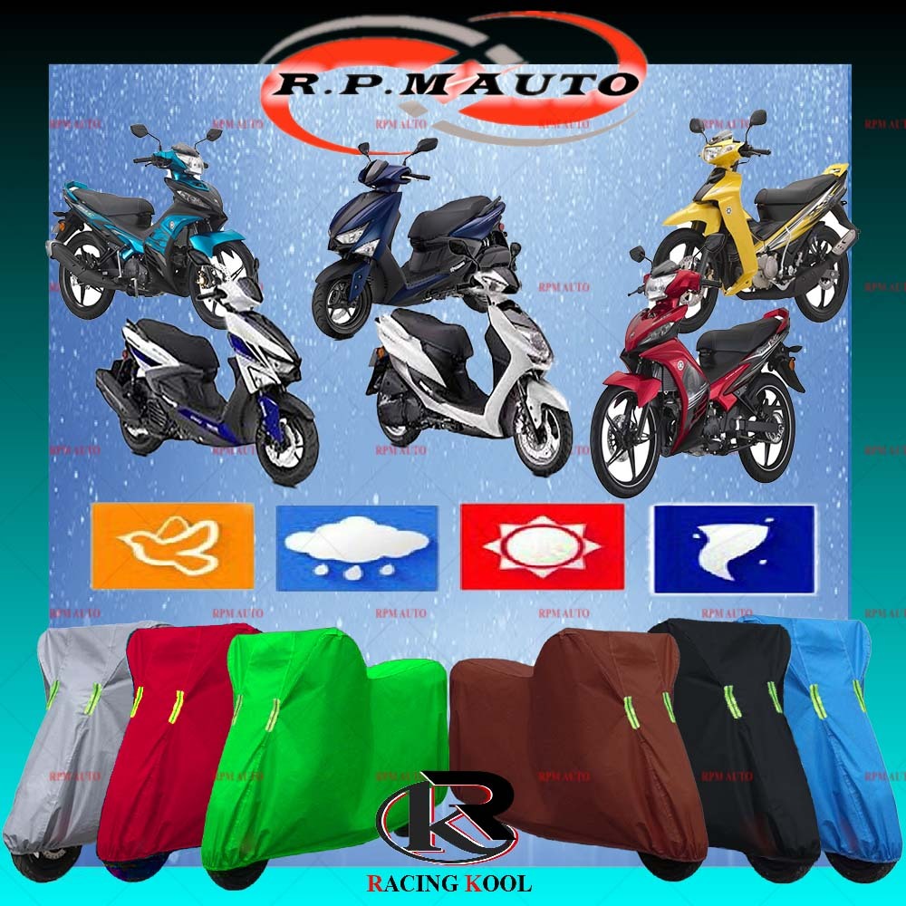 YAMAHA รถจักรยานยนต์ Racingkool-MotorCover ป้องกันกันน้ํา 125Z 135LC 135LC CYGNUS-GYPHUS CYGNUS-GYPH