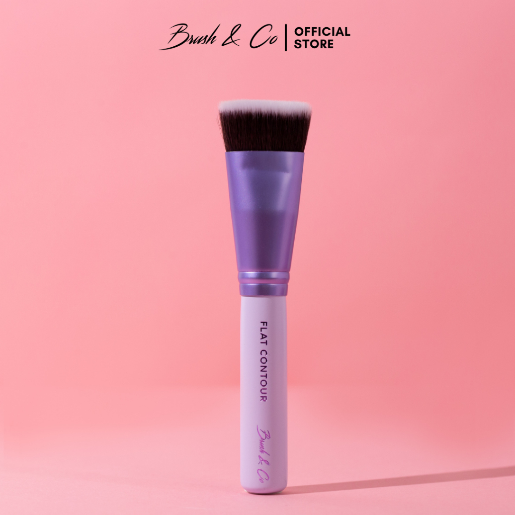 Brush & Co - Lilac Luxe Collection - Flat Contour Brush เหมาะสําหรับคอนทัวร์หรือแรเงา!