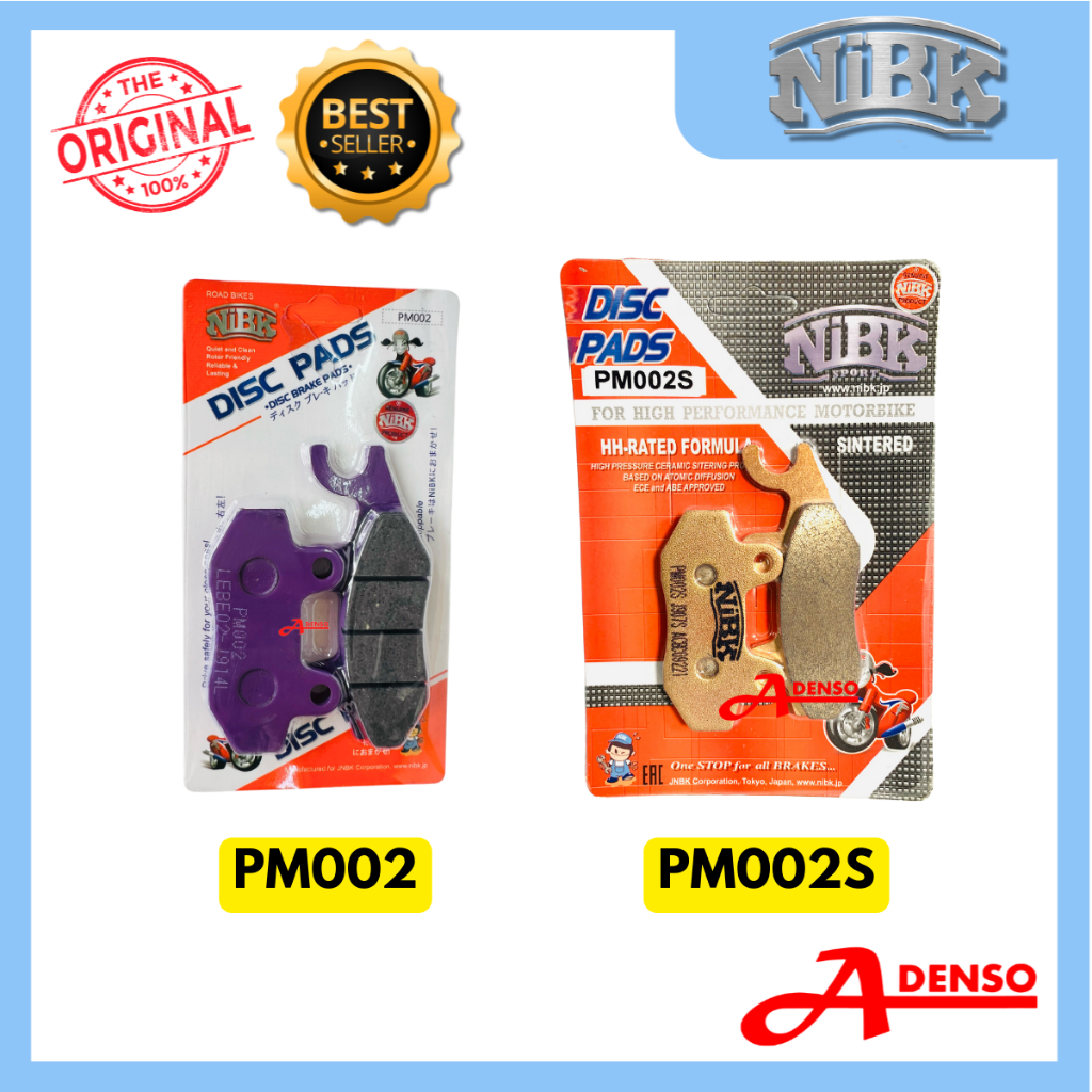 NIBK PM002 PM002S ผ้าเบรกแบบรวมทุกอย่าง NINJA250 / ZX150 / EX250 / KAF1000 FR KRF650-750 Z250 SL250 