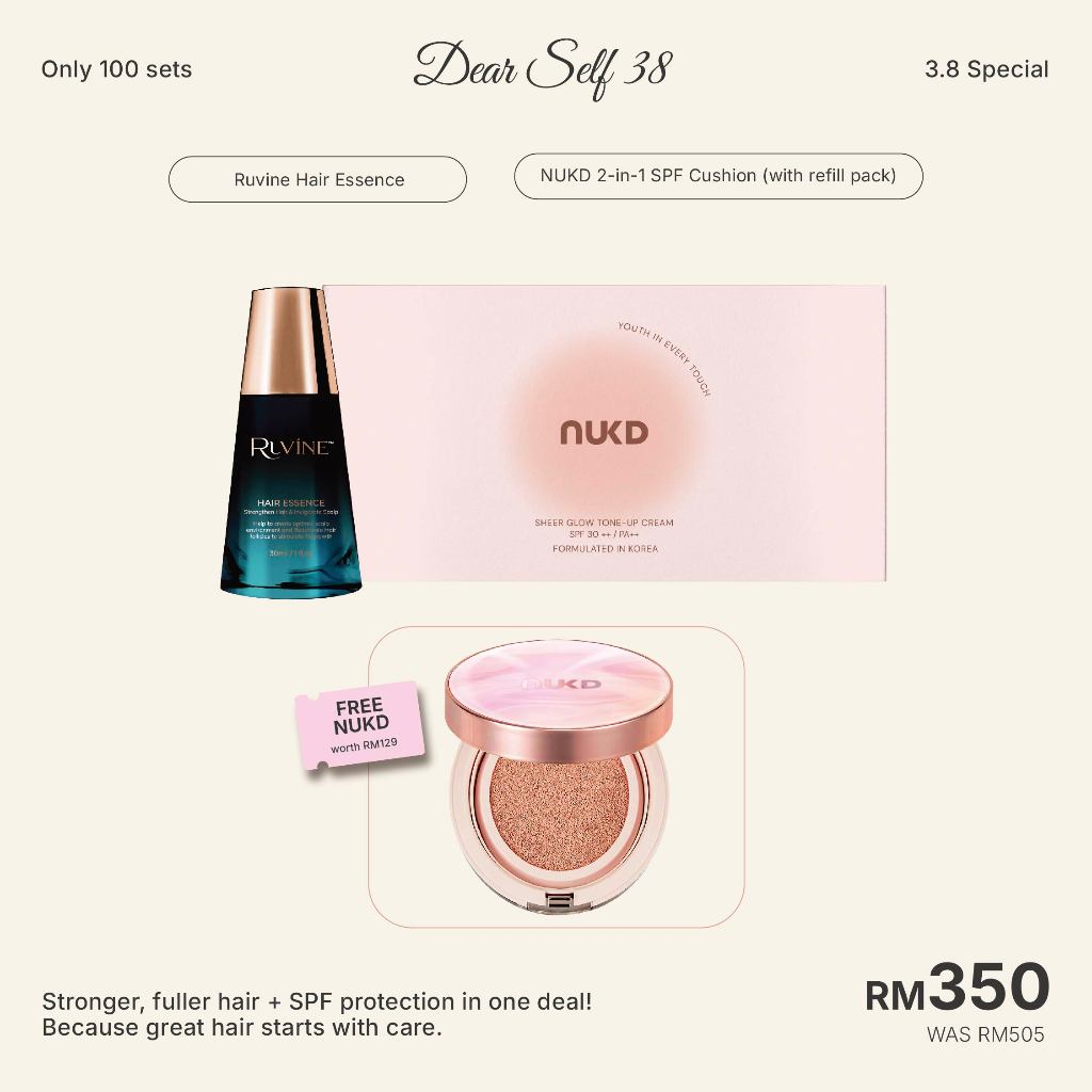 🌸 38 ผู้หญิงs Day 🌸 ผม + NUKD 2in1 + ฟรี NUKD 1in1 (เฉพาะคุชชั่น)