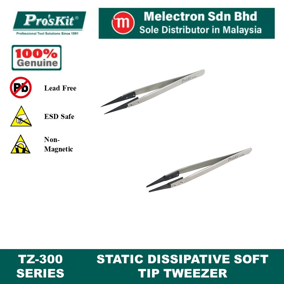 ProsKit TZ-300 Series แหนบปลายอ่อนแบบคงที่ (TZ-300A/TZ-300B)