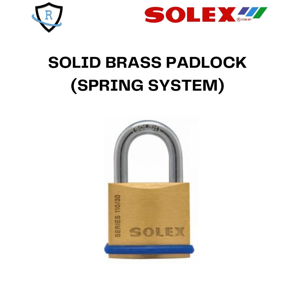 SOLID BRASS PADLOCK (SPRING SYSTEM SL110-20, SL110-25 & SL110-30 (20MM, 25MM &30MM)