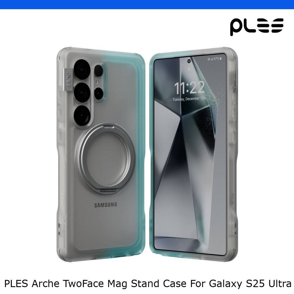 PLES Arche TwoFace Mag Stand Case สําหรับ Galaxy S25 Ultra