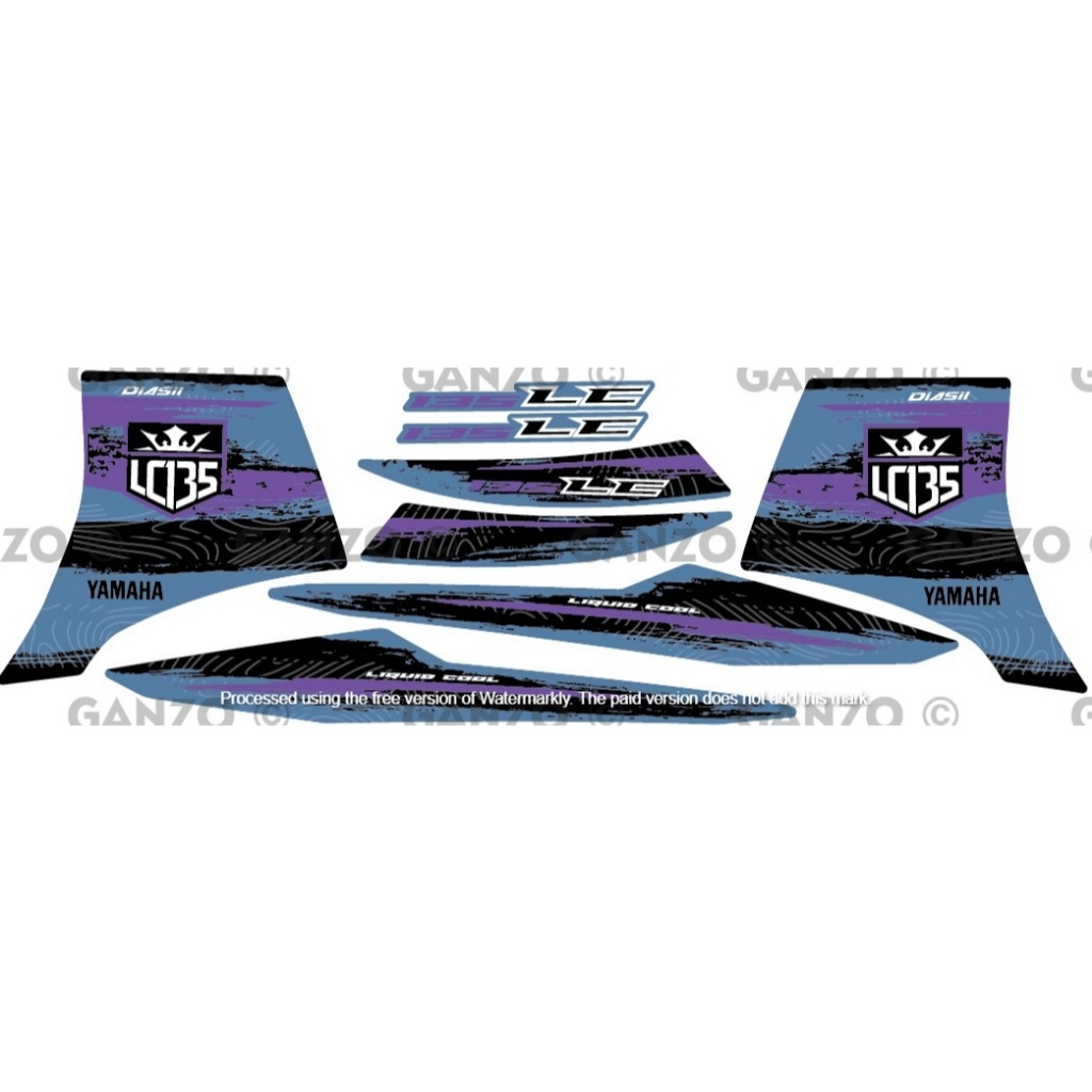 สติ๊กเกอร์ STRIPE YAMAHA COVERSET LC135 V4 V5 V6 V7 BUTTERFLY STANDARD MODEL
