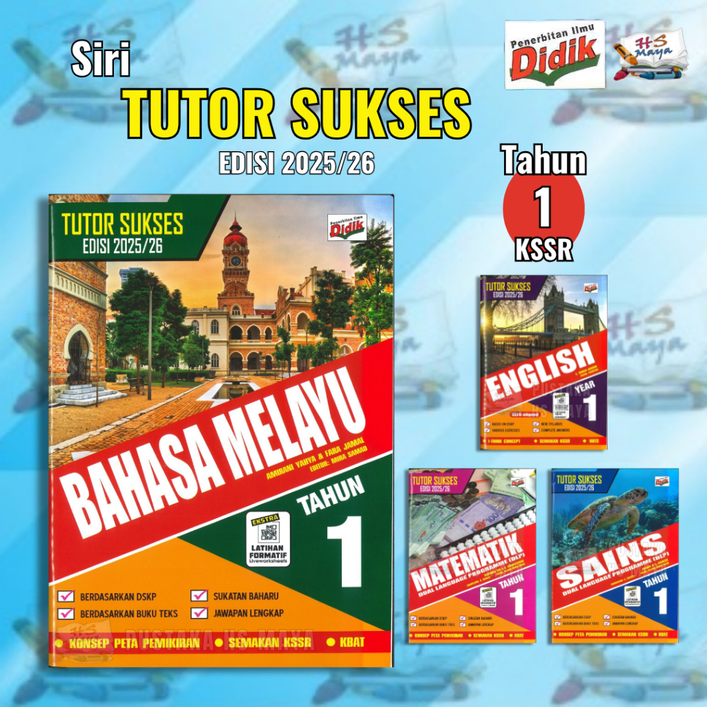 [หนังสือฝึก] TUTOR SUCCESS EDITION 2025/26 YEARS 1 KSSR REVIEW [ILMU DIDIK]