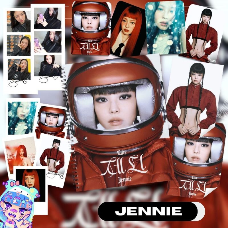 [ JENNIE] โปสเตอร์ KPOP NOTEBOOK PHOTOCARD LIKE JENNIE RUBY