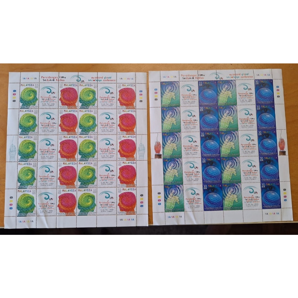 Setem Pos New ไปรษณีย์แสตมป์ Mint 50sen x 20pc + 30sen x 20pc - 2000 Global Knovice Conference - ben