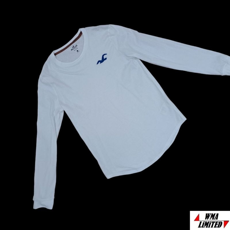 [ PRE-LOVED ] HOLLISTER CALIFORNIA - เสื้อยืดสีขาวแขนยาวปักโลโก้