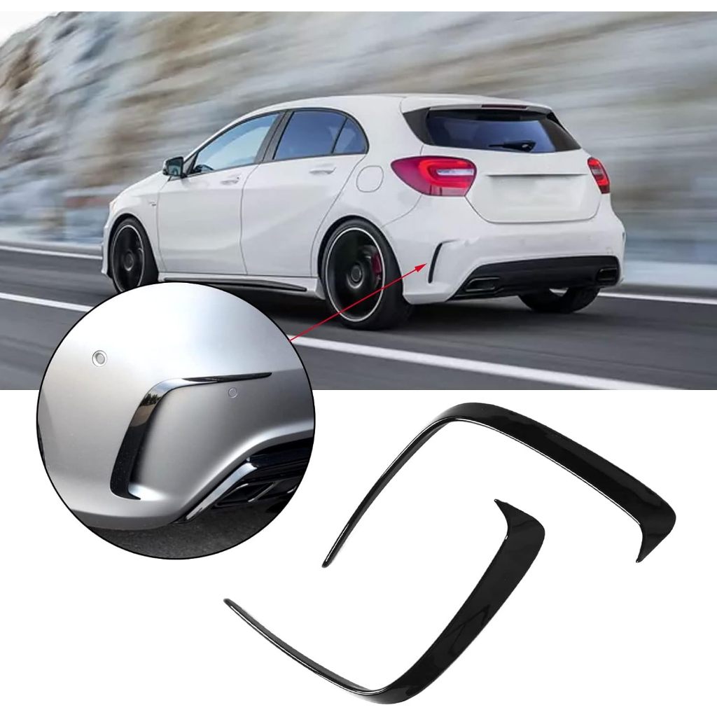 Mercedes Benz W176 ด้านหลังด้านข้าง Splitter Trim canard Air Vent Canard สําหรับ Benz A Class W176 A