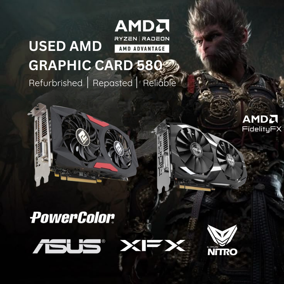 กราฟิกการ์ดมือสอง (GPU) AMD RADEON GPU RX580