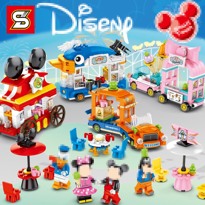 SEMBO Block Mini Diseny Food Cart Edition