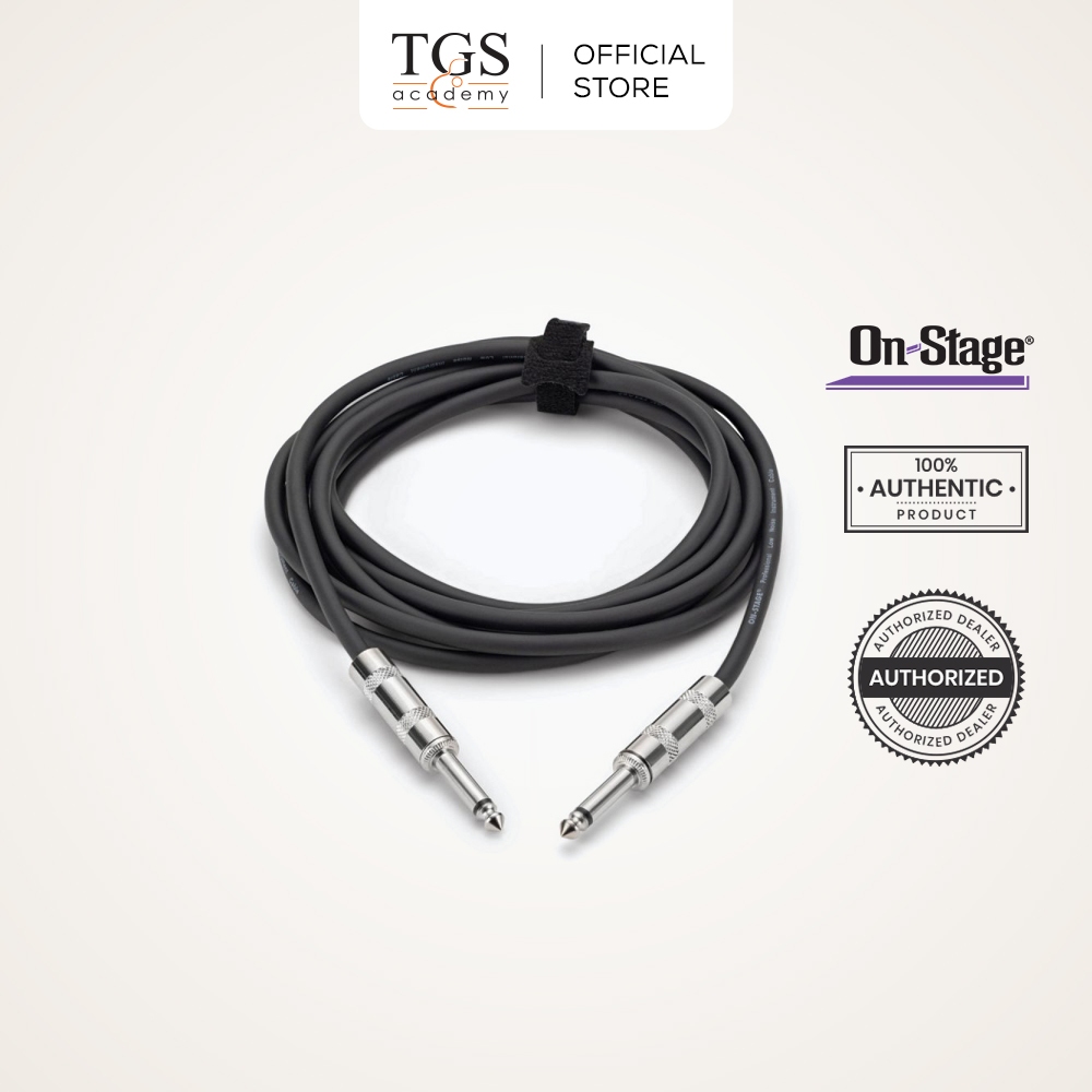 On Stage IC-6 / IC-10 / IC-15 / IC-20 Guitar / Instrument Cable QTR-QTR (6ft / 10ft / 15ft / 20ft)