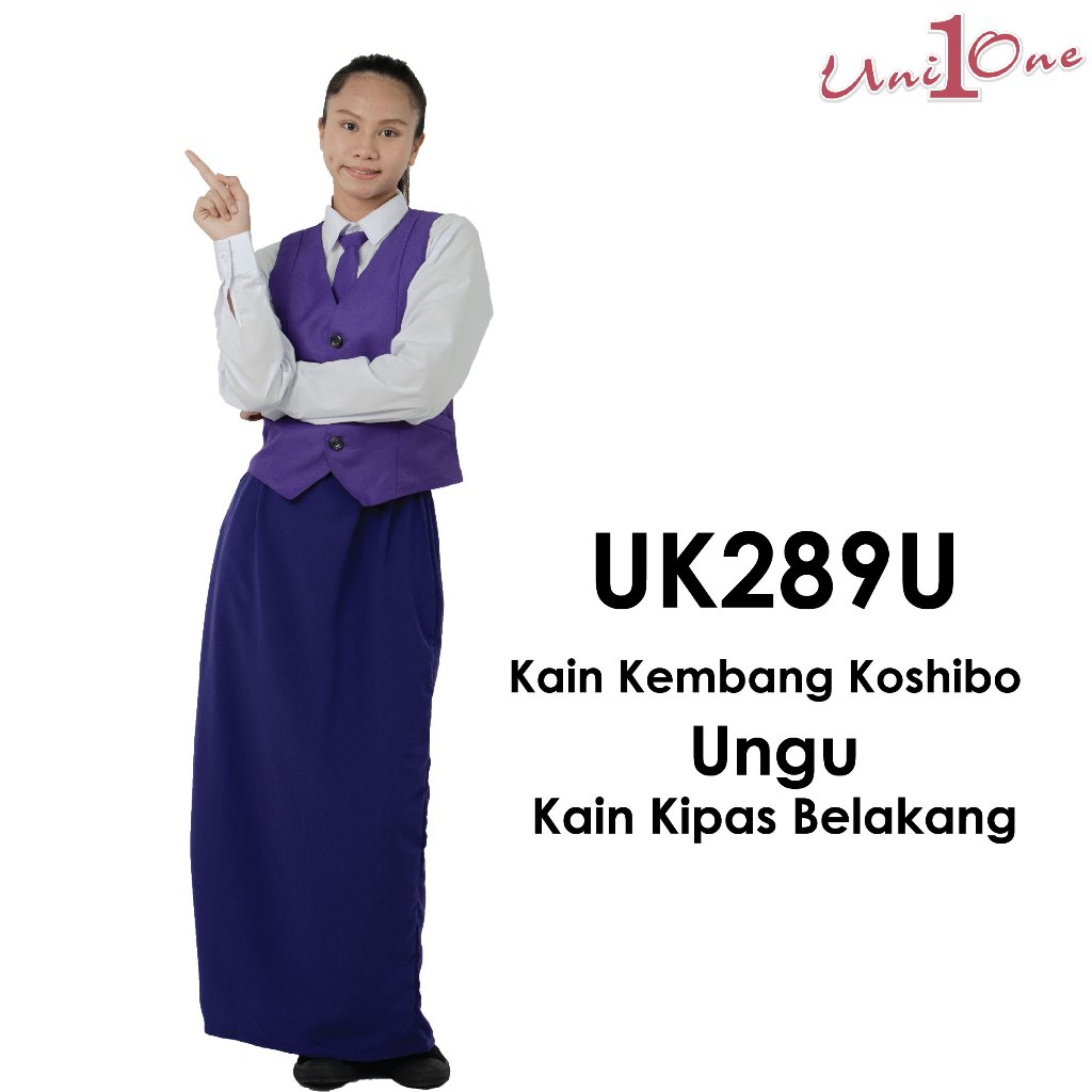 UNGU [ปลอดริ้วรอย] Uni1One Koshibo ผ้าชั้นหลังสีม่วง // ผ้าพัดลมหลังสีม่วง // ผ้าดอกไม้ [UK289U]