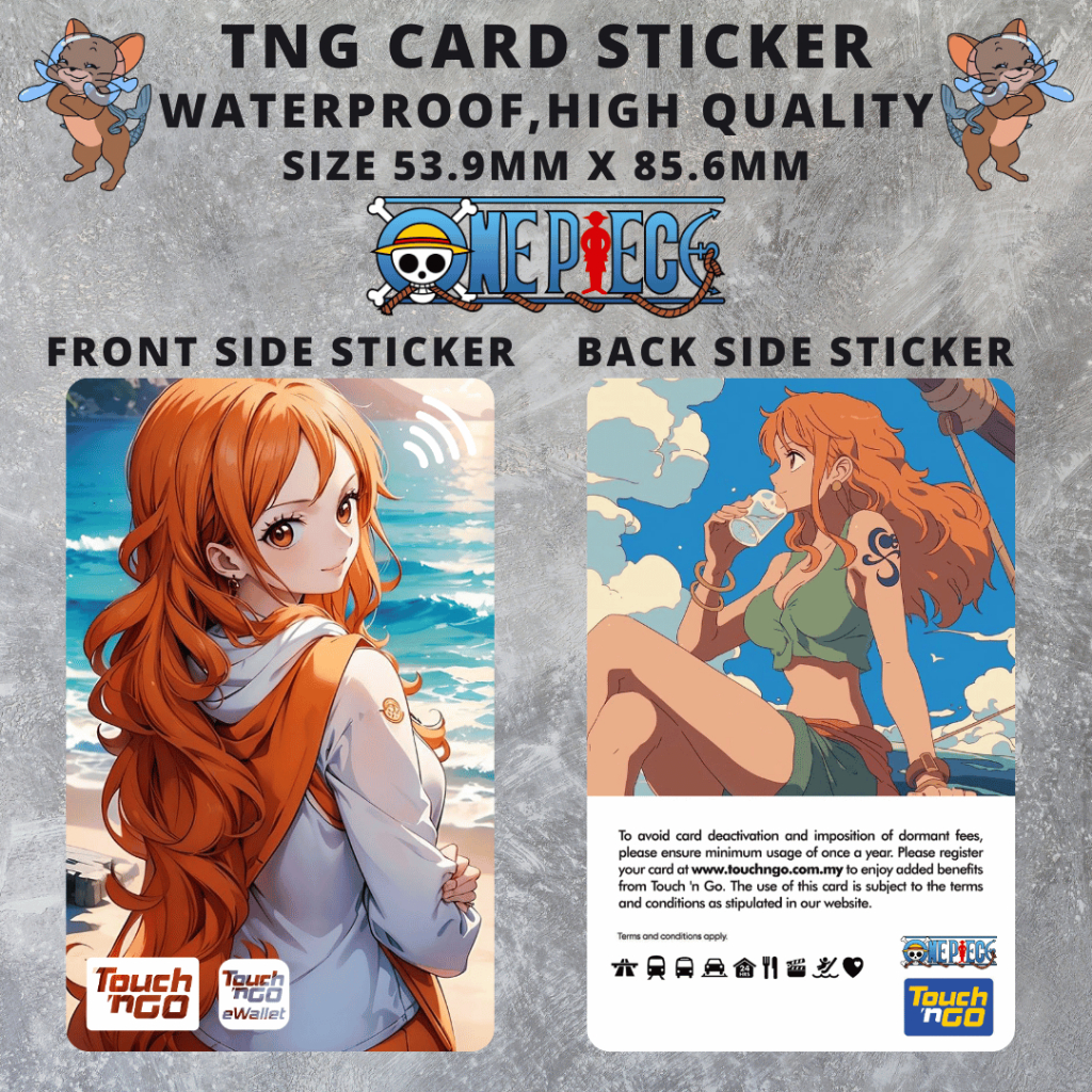 One Piece Nami - สติ๊กเกอร์การ์ด/สัมผัส n Go Card Sticker Cover