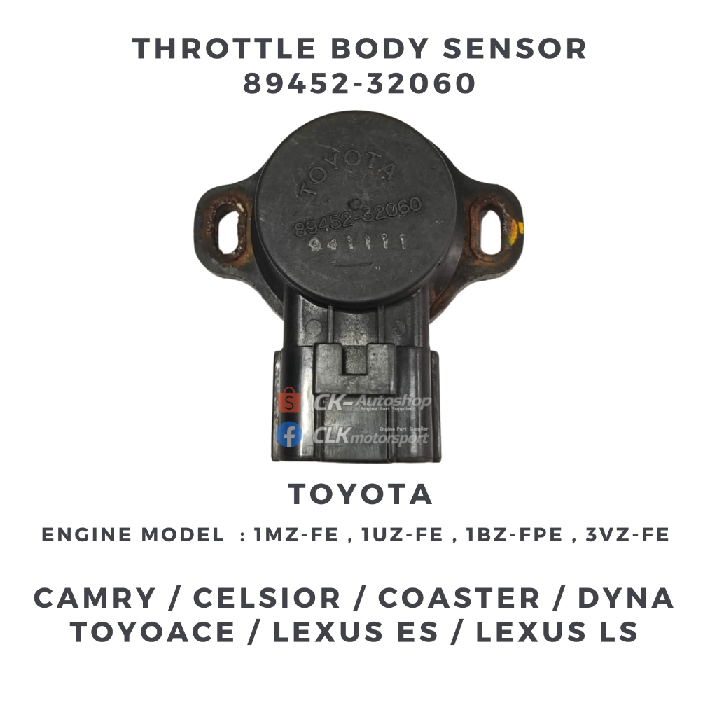 89452-32060 เซ็นเซอร์ TPS - Toyota 1MZFE 1UZFE 1BZFPE 3VZFE 4VZFE สําหรับ Celsior Coaster Dyna Toyoa