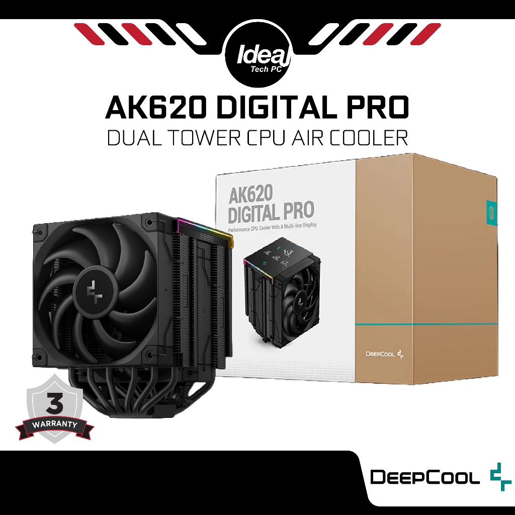 Deepcool AK620 DIGITAL PRO DUAL TOWER 6 HEATPIPE CPU AIR COOLER