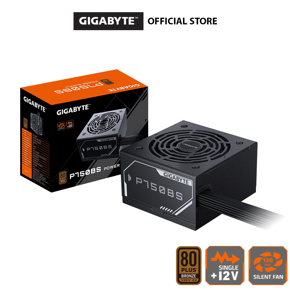 Gigabyte P750BS 80+ PLUS Bronze Rating Non-Modular 750W หน่วยจ่ายไฟ PSU