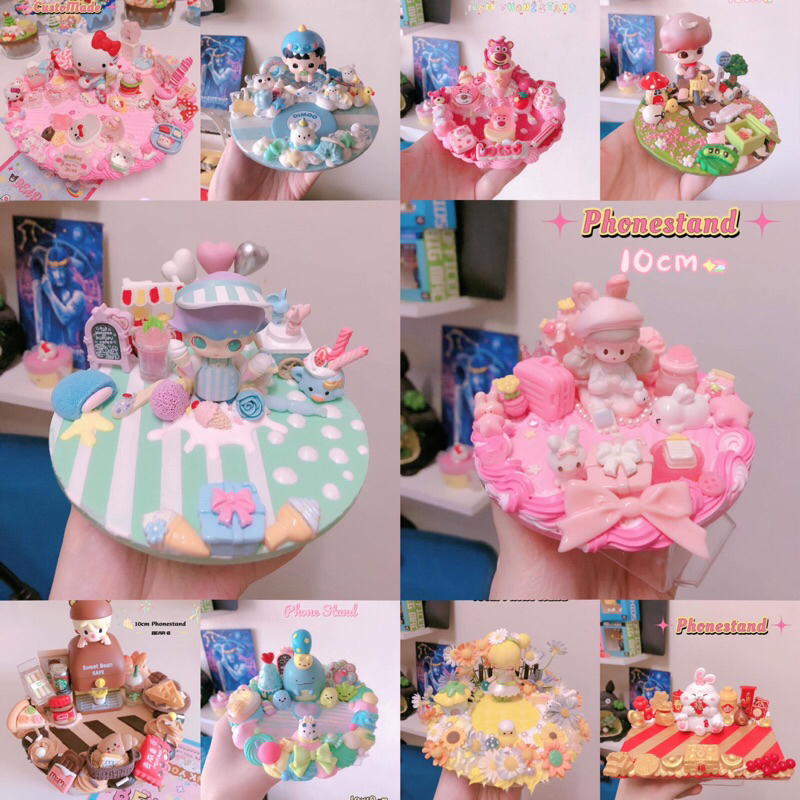 แตะเทเลโฟน Krim🍰ที่วางโทรศัพท์ทํามือครีม–Reka Bentuk Comeal & Unik!奶油胶手机支架🌟