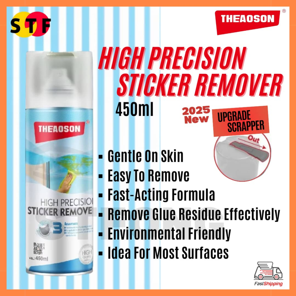 THEAOSON Sticker Remover Spray กาว Remover เทป Remover กาว Remover Pemadam สติกเกอร์ 450ml