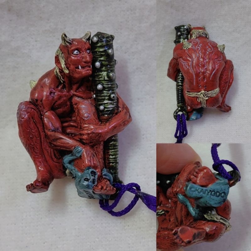 KC41 Kaiyodo แคปซูลพวงกุญแจ Yokai Youkai Sougenbi สายคล้อง vintage รูป preloved YOKAI NETSUKE TENGU