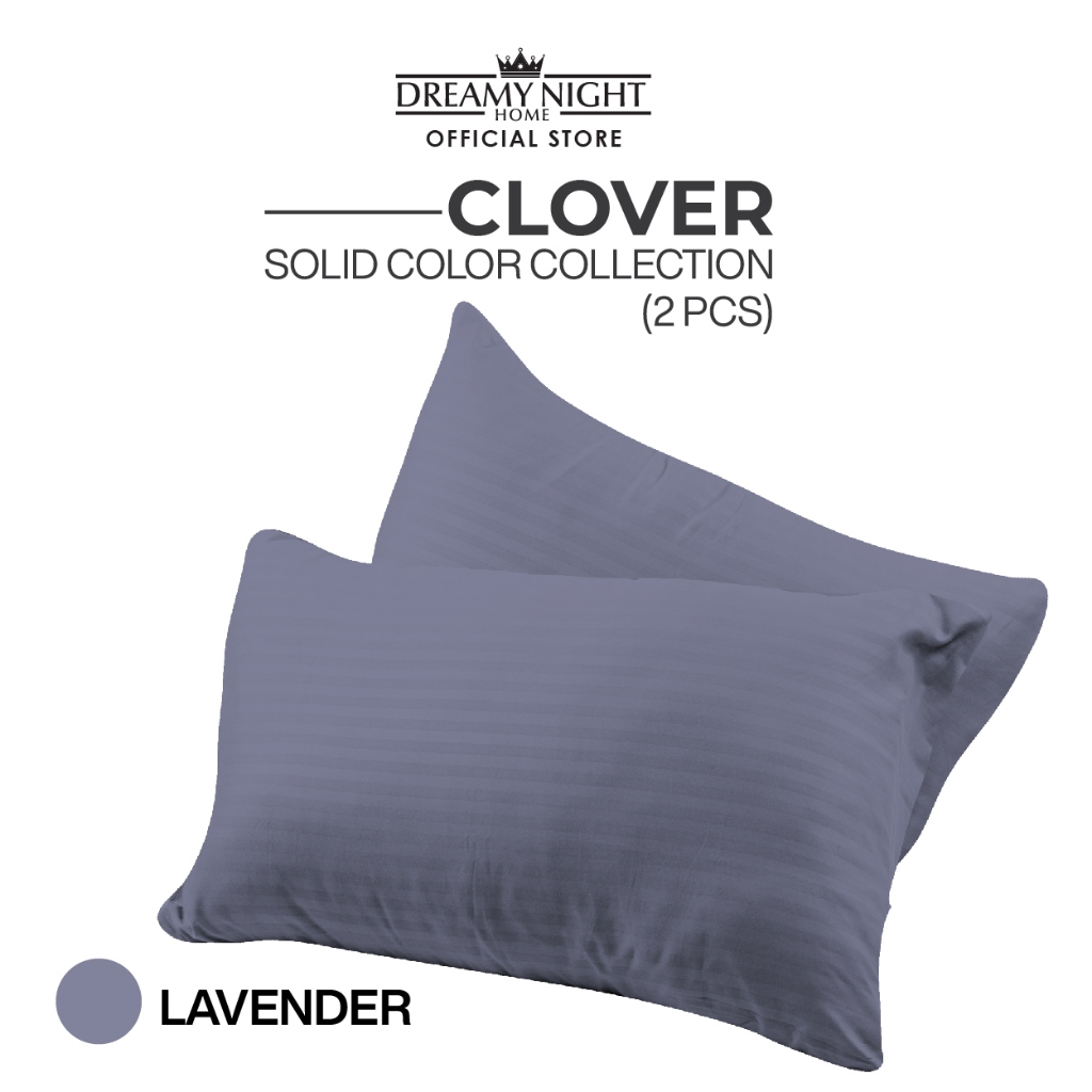 Dreamynight Home 710 TC Clover ปลอกหมอนสีธรรมดาหลายสีคุณภาพพรีเมี่ยม (2 ชิ้น)