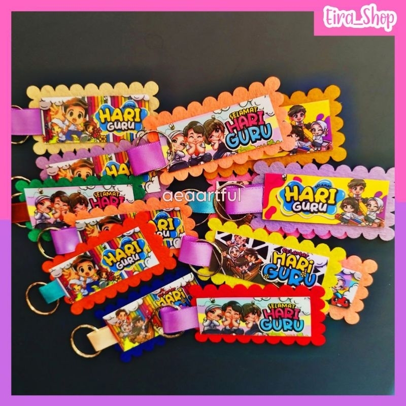 พวงกุญแจ Hari Guru พวงกุญแจสี่เหลี่ยมพิมพ์พวงกุญแจ Hari Guru พิมพ์ Felt สําหรับ Guru