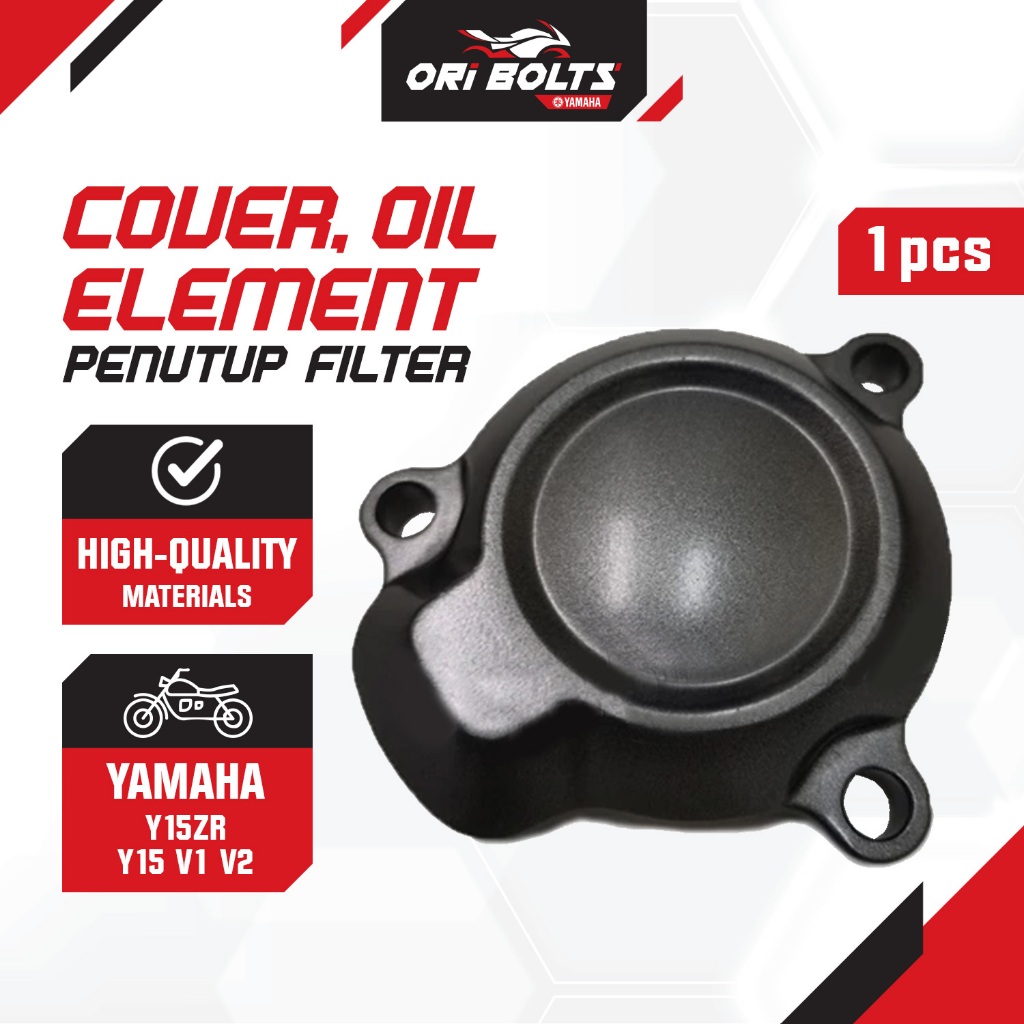 55C-E3447-00 Yamaha Y16 Y15 V1 V2 135LC 5 ความเร็ว 5S Penutup กรองน้ํามันฝาครอบ Mat สีดํา