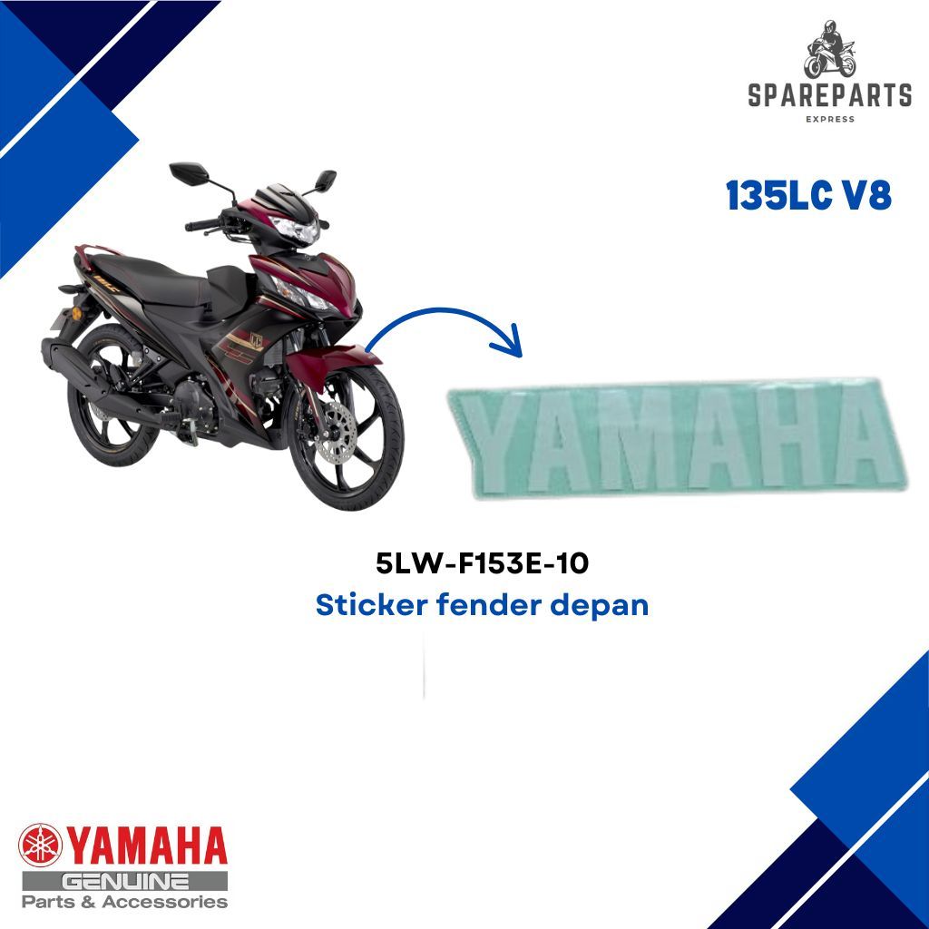5LW-F153E-10 Yamaha sticket fender depan 135LC Nouvo, Nouvo s, RXZ