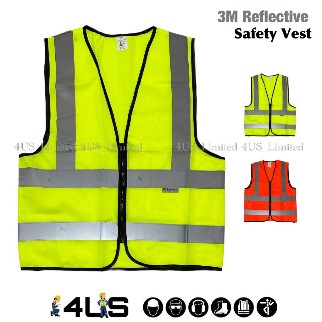 SAFETY VEST WITH 3M REFLECTIVE | เสื้อกั๊กเซฟตี้ | เสื้อกั๊กสะท้อนแสง | 3M-2925