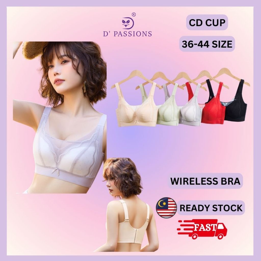 D PASSIONS Full Coverage Polka Dot Design Wireless Bra36-44 CD CUP