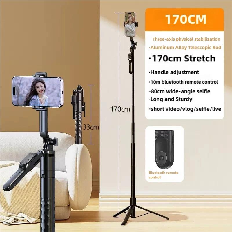170 ซม.Selfie Stickขาตั้งกล้องผู้ถือโทรศัพท์มือถือMonopodบลูทูธชัตเตอร์ระยะไกลแบบพกพาขาตั้งกล้องสําห