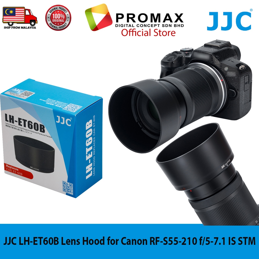 JJC LH-ET60B เลนส์สําหรับ Canon RF-S55-210 f/5-7.1 IS STM R50 R100 R10