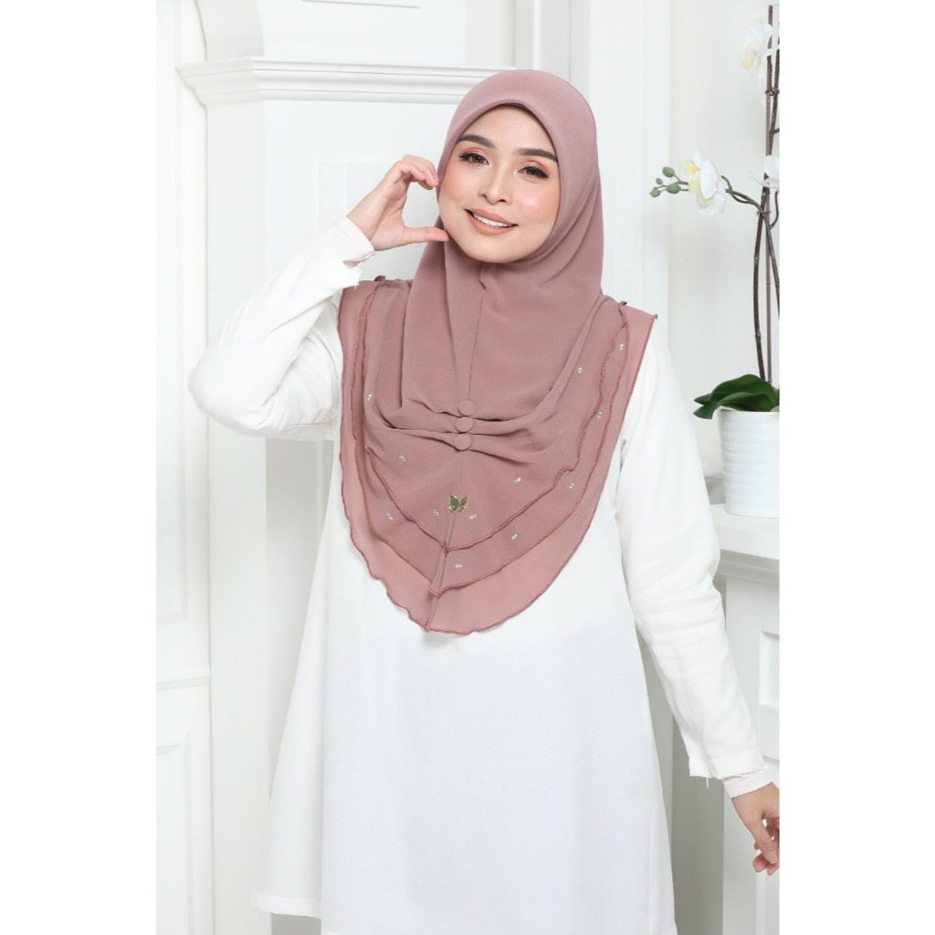 SARUNG AZIZA KAIN HEAVY CHIFON IRONLESS 3LEAYER คอลเลกชั่นใหม่