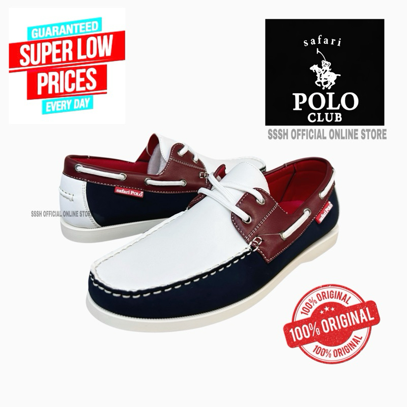 {ราคาต่ําสุด} SAFARI POLO NEW STYLE Faux Leather Slip-On Moccasin Shoe LOAFER