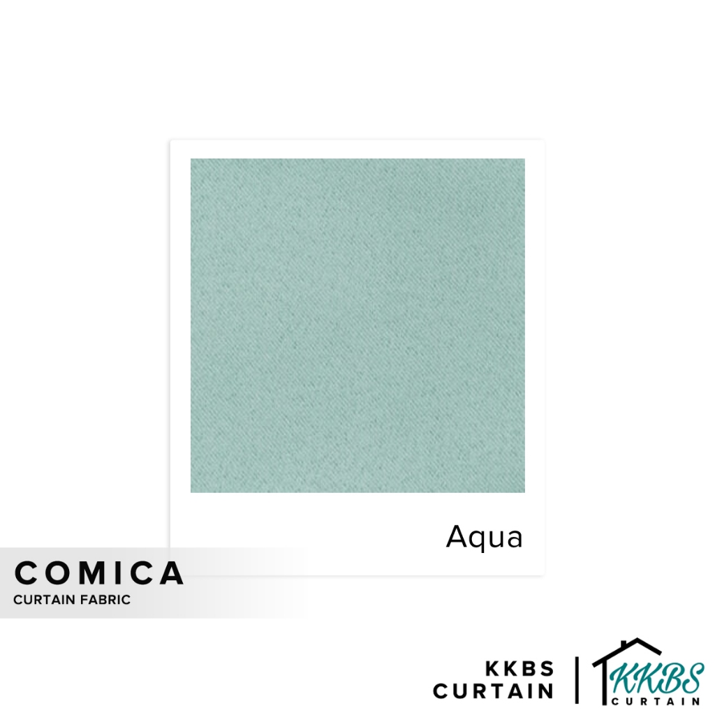 KKBS CURTAIN Comica Fabric Cut by Meter - Aqua (126")