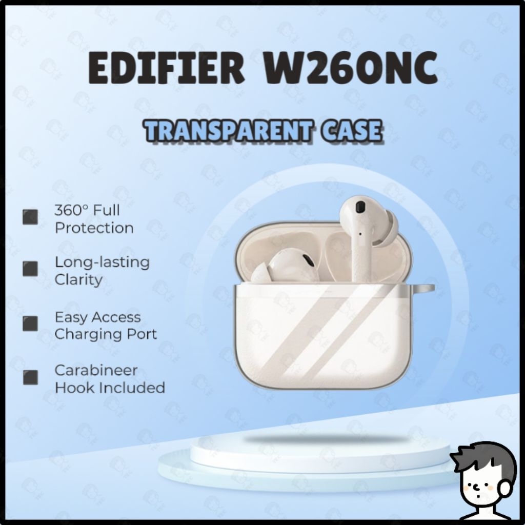 Edifier W260NC Case หูฟังเกราะป้องกัน Soft TPU เคสใสฝาครอบหูฟังเคสใส