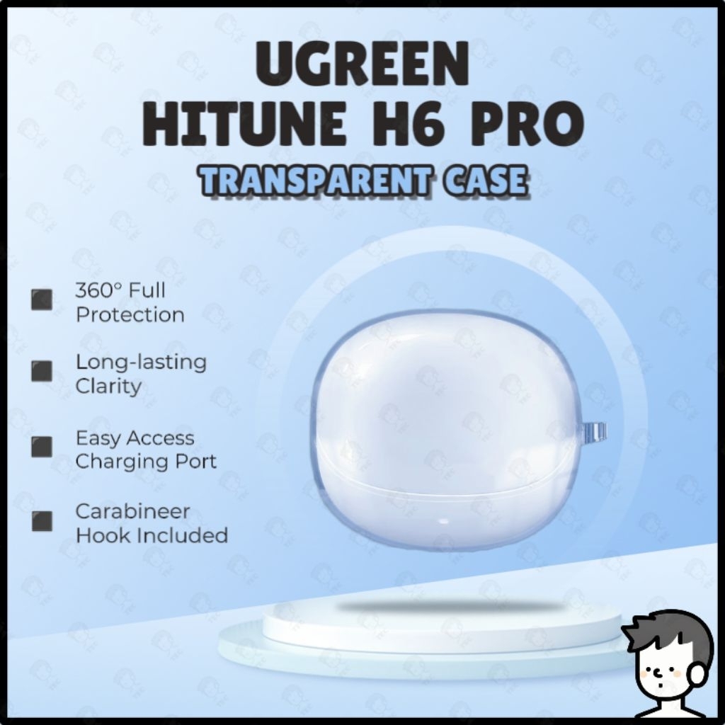 UGREEN Hitune H6 Pro Case Earbuds Protective Shell Soft TPU Transparent Case Ugreen H6 Pro Case Clea