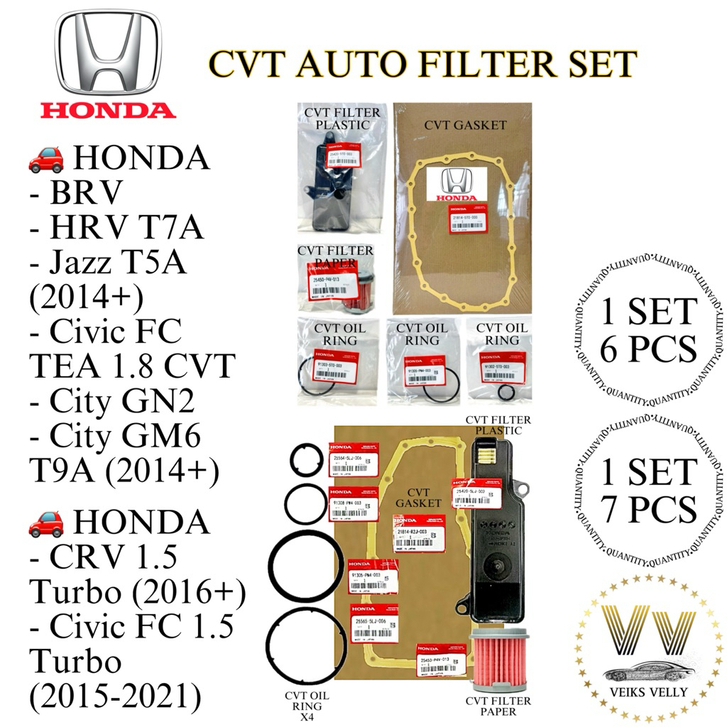 ชุดกรอง HONDA PENAPIS TRANSMISI AUTO CVT TRANSMISSION (CIVIC FC 1.8 6PCS)(CIVIC FC 1.5 7PCS) CITY/ J