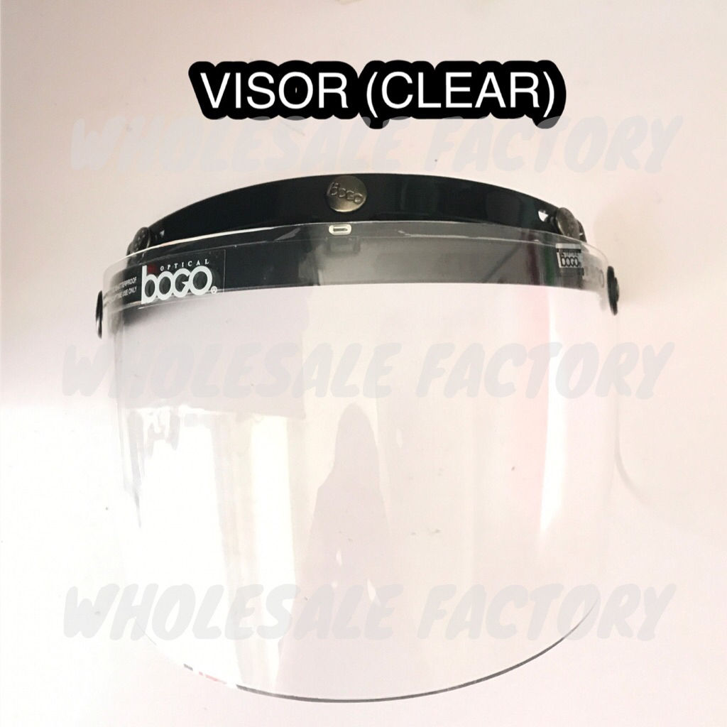 BOGO VISOR HELMET 3 BUTTON MHR SGV MS88 (CLEAR)