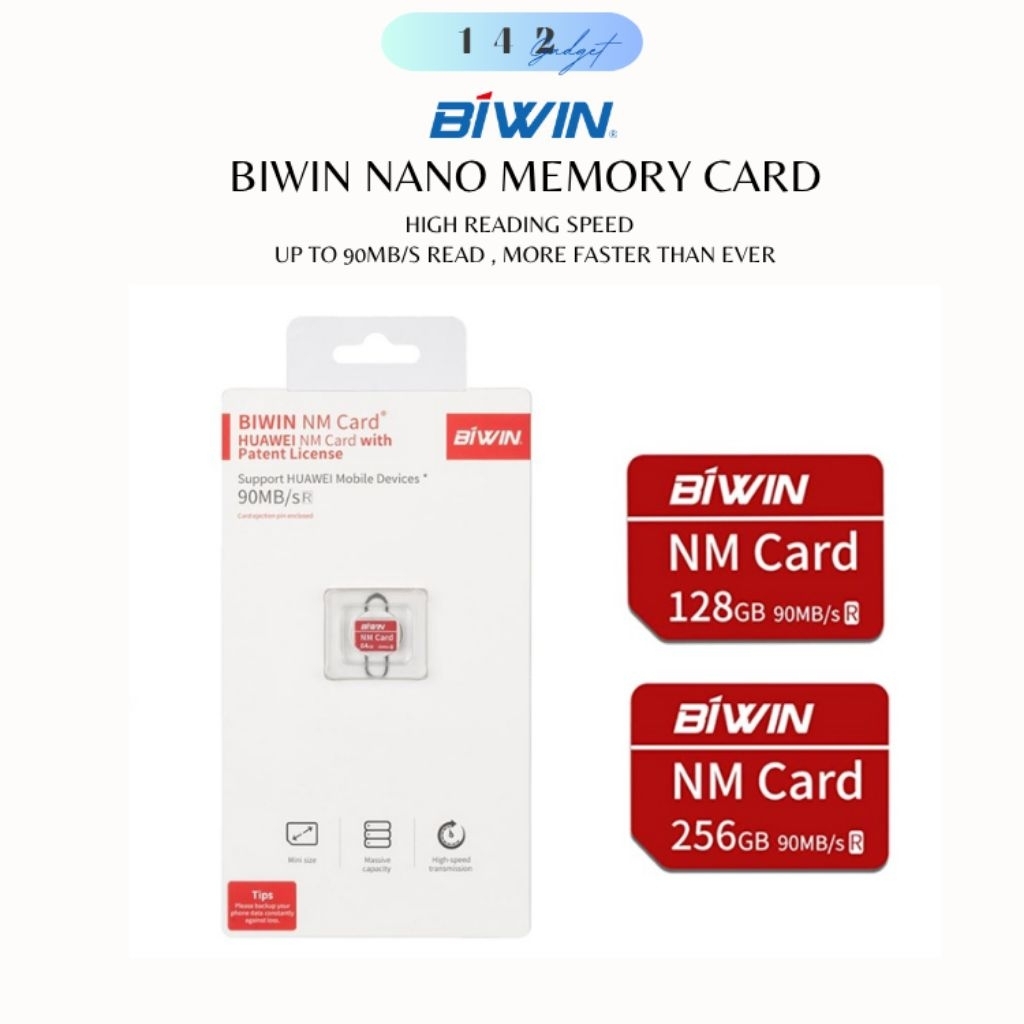 การ์ดหน่วยความจํา Huawei Biwin Nano 128/256GB