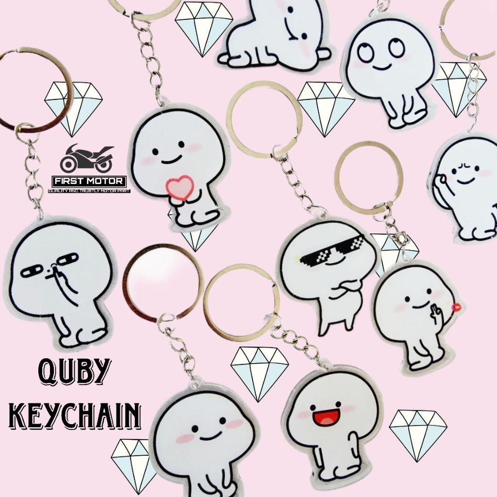 KEYCHAIN KEY CHAIN QUBY CARTOON KEY CHAIN