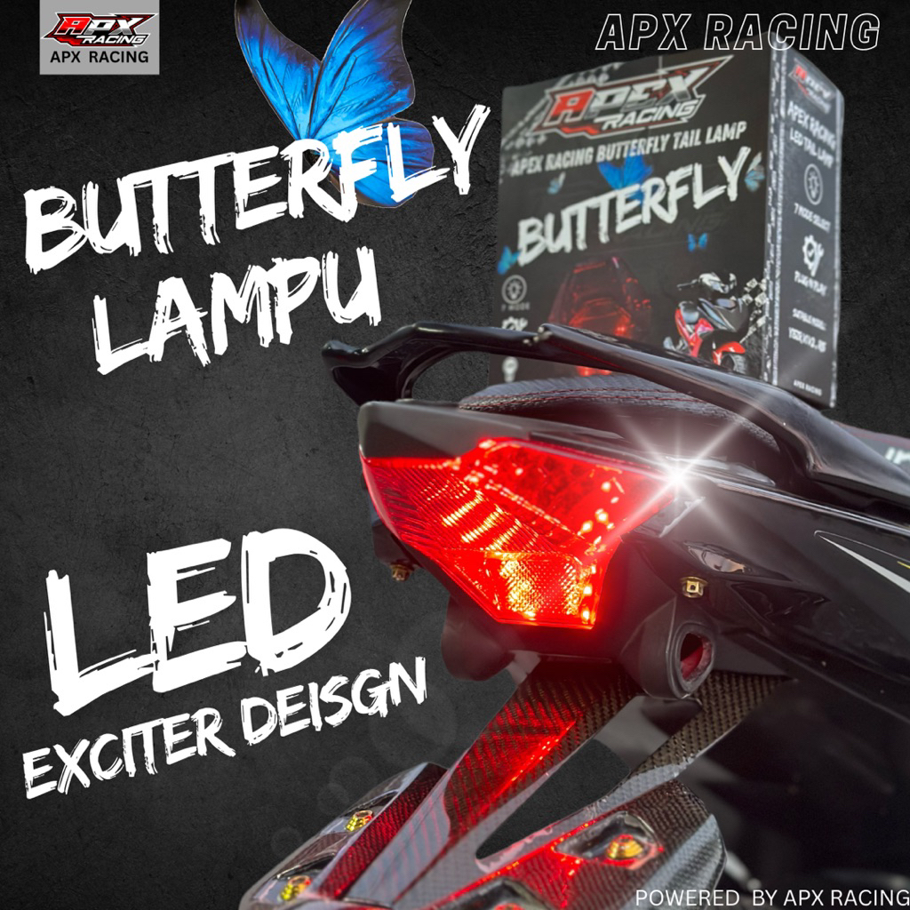 8 โหมด APX RACING BUTTERFLY LAMPU BELAKANG Y15ZR V1 V2/ Y15 Butterfly lampu belakang/ Y15 BUTTERFLY 