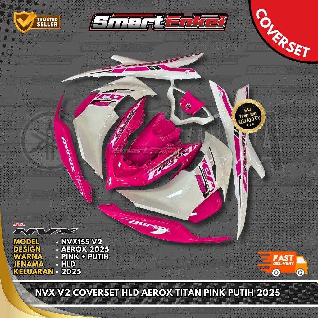 HLD-NVX V2 COVERSET AEROX TITAN สีชมพู PUTIH 2025 HLD
